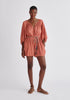 Paisie Balloon Sleeve Playsuit in Pink
